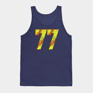 Fastpitch Softball Number 77 #77 Softball Shirt Jersey Uniform Favorite Player Biggest Fan Tank Top